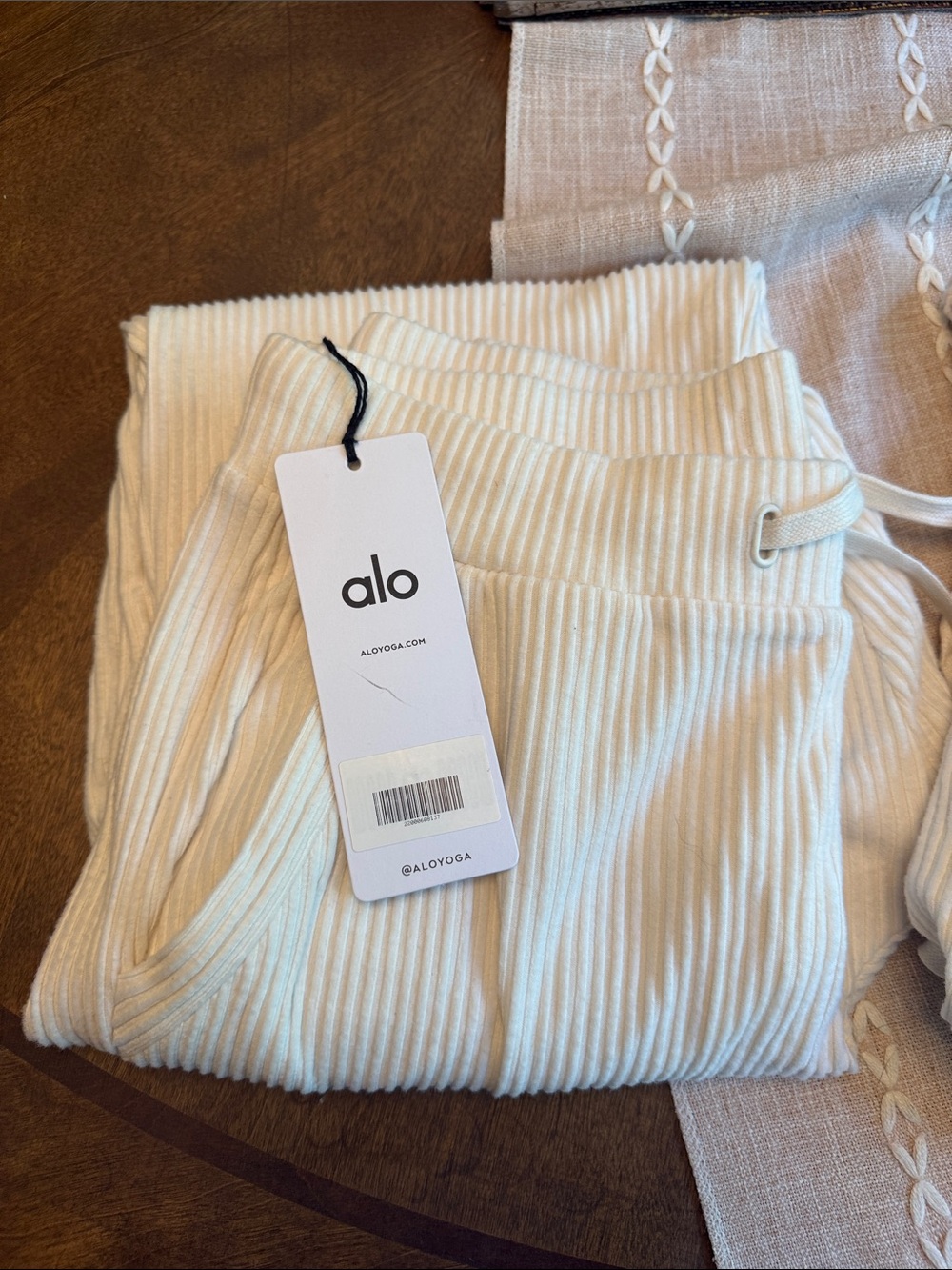 Cozy Ribbed Hooded Lounge Set - ivory size M - Picture 4 of 5